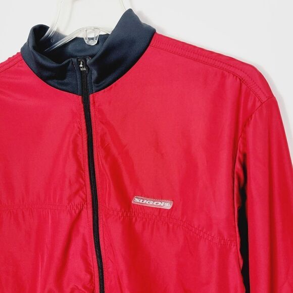 Sugoi Scotchlite Cycling Bike Jacket Red Black LRG - Picture 3 of 11